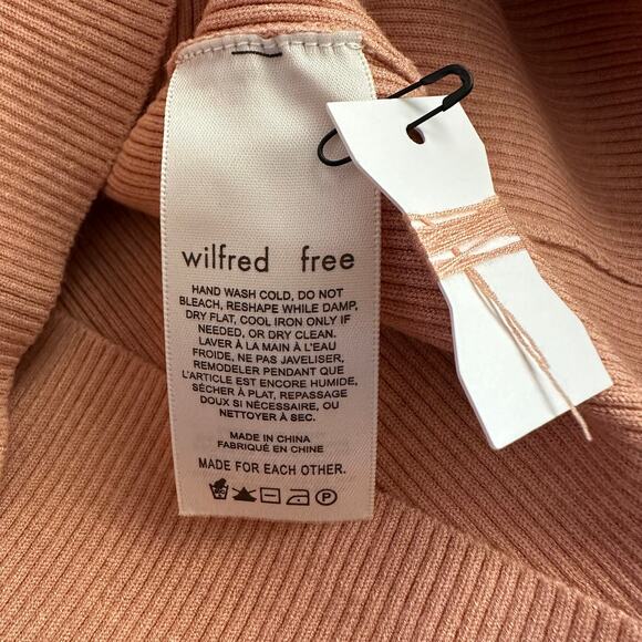 Aritzia Wilfred Free Cut-Out Knit Mini Dress Soft Terracotta - Picture 11 of 14